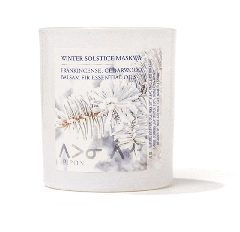 Lodge Winter Solstice 10oz Candle Frosted glass
