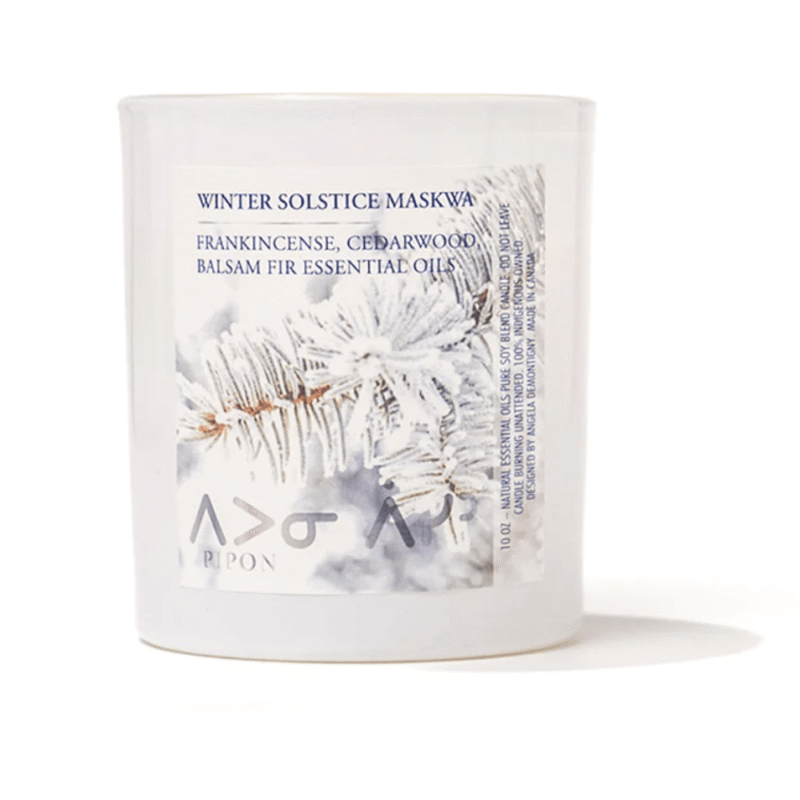 Lodge Winter Solstice 10oz Candle Frosted glass