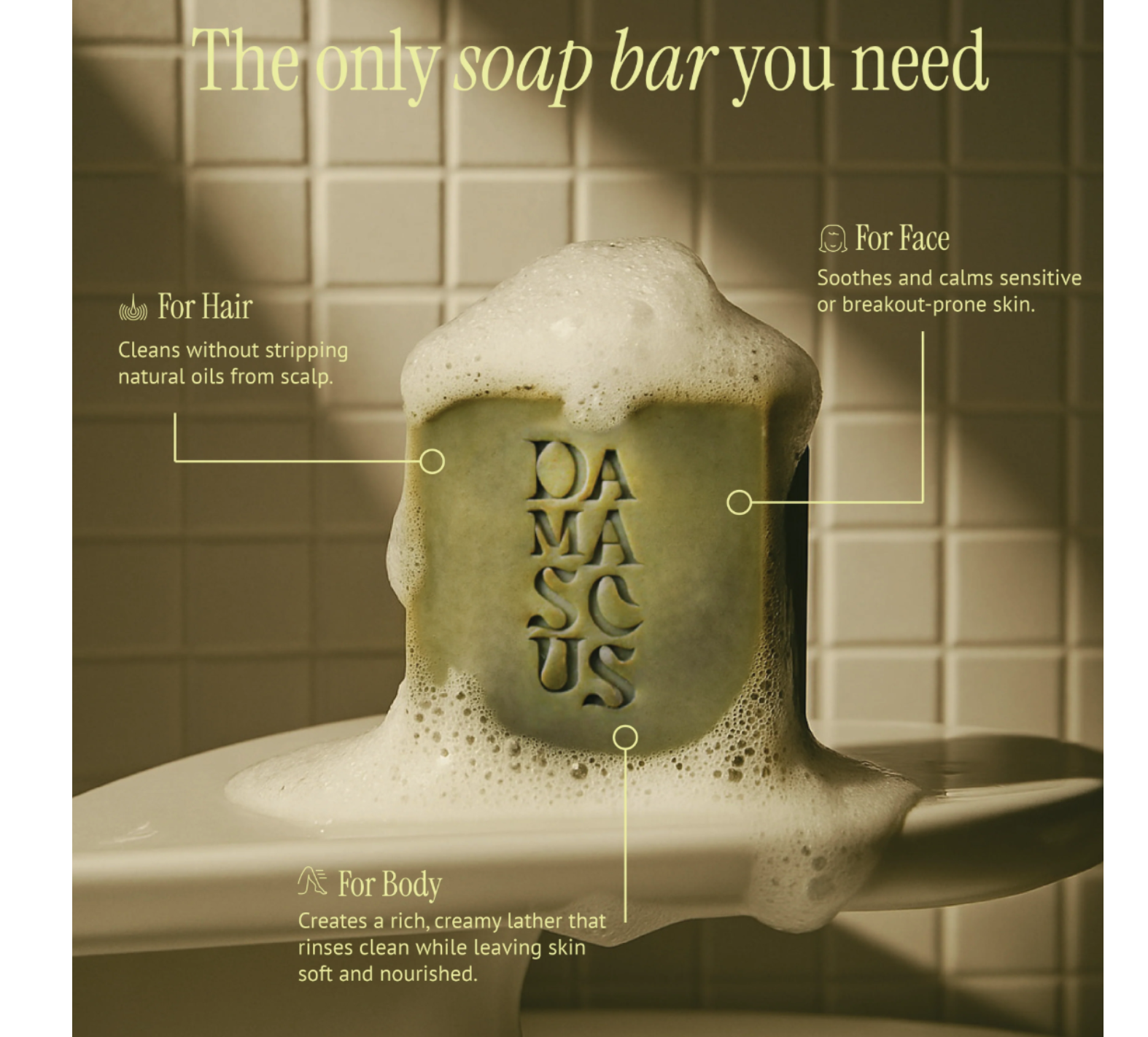 Simply Lavender Olive & Laurel Oil Soap | Natural Bar | Damascus - Image 4