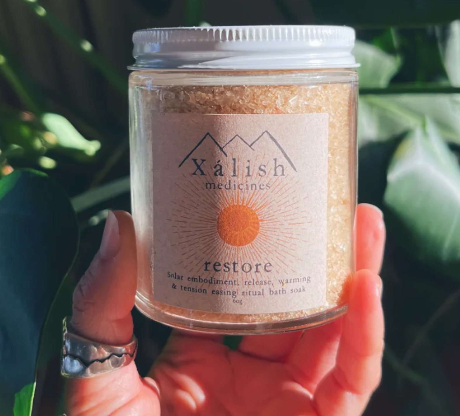 “Warmth and relief ritual bath infused with traditional healing botanicals.”