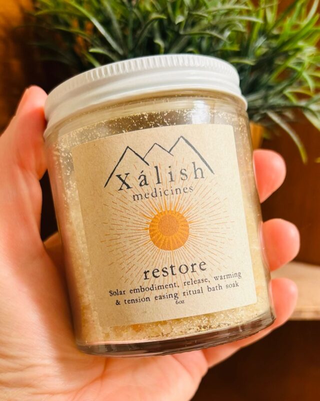 A beautiful new arrival to my online selfcare shop!! Dr. Jacqui @xalishmedicines @among_the_wildflowerss has mindfully and lovingly created this wonderful bath salt for your bathing rituals. I’m so privileged to share this offering with you. Check my online shop today for this beauty and others from @xalishmedicines